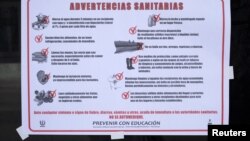 Advertencia sobre los casos de cólera en Cuba y las medidas a tomar. 