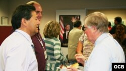 Governor Ashe with the Marti's staff