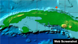 Movimiento telúrico frente a la costa norte de Cuba.